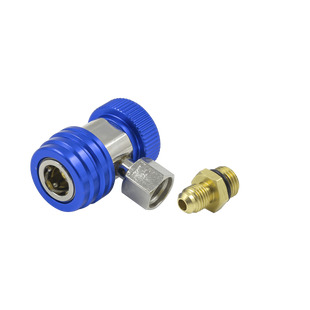 Муфта быстросъемная QC-ML для заправки автокондиционеров (R-134a, 1/4", синяя)
