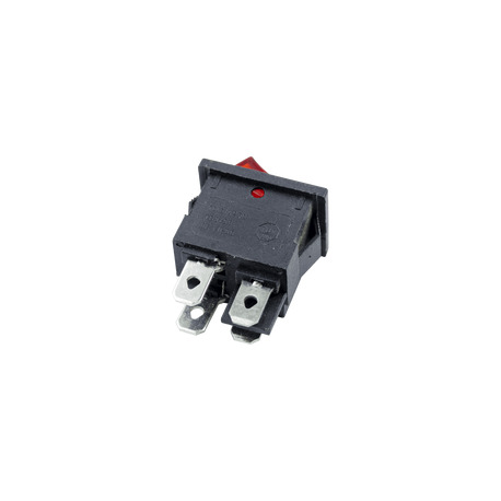 Кнопка мережева одинарна 40314, 4 контакти, 6А (2-позиційна)