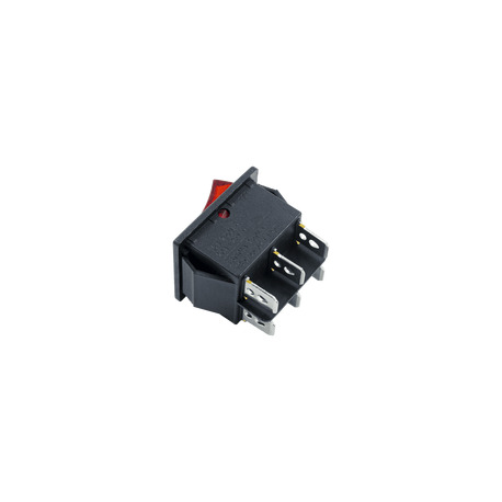 Кнопка мережева одинарна 40342, 6 контактів, 16А (2-позиційна)