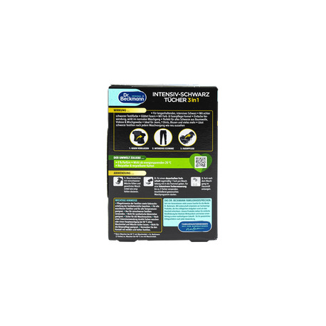 Салфетки для восстановления цвета черных тканей Dr.Beckmann Intensiv-Schwarz Tucher, 8 шт.