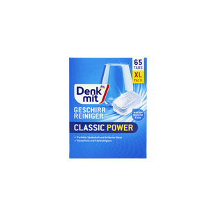 Таблетки для мытья посуды в посудомоечной машине, DenkMit Classic Power XL (65 штук)