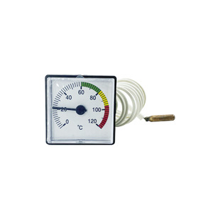 Термометр для котла SD Plus Thermo Alliance SD176, 45х45 мм, 0-120°C, с капилляром L=900 мм