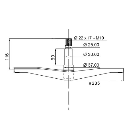Хрестовина для пральної машини LG 4434ER1002H, COD.722, d=25/30/37 мм