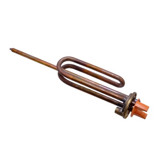Тэн для бойлера фланцевый 1500 Вт, Reco, L=255 мм, d=48 мм (длинные контакты, медный)