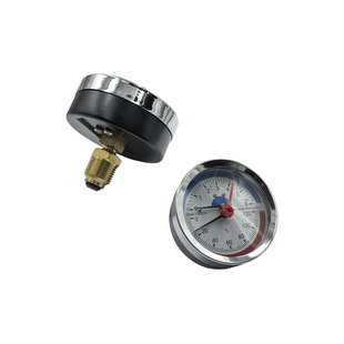 Термоманометр для котла осевой SD Plus SD1736B, 0-6 бар, 0-120°C, 1/2", Ø80 мм