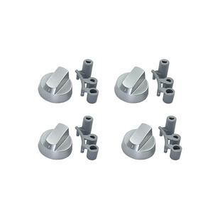 Комплект ручек для духовки и плиты универсальные, d=42 мм (3 вала, серебро, 4 шт.)