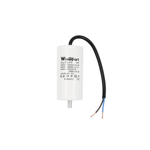 Конденсатор CBB60-G 25 мкФ, 450 В, Whicepart (провід + болт)