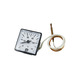 Термометр для котла MMG R4 2256-0-110-0, 45х45 мм, 0-120&deg;C, с капилляром L=900 мм (квадратный)