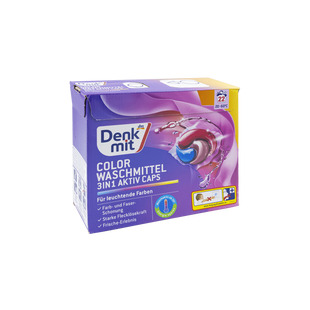 Капсули для прання DenkMit Aktiv Color 3в1 (для кольорової білизни), 22 штуки по 27 г