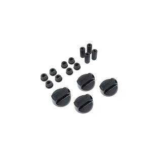 Комплект ручок для духовки і плити універсальні, d=39 мм (3 вали, чорні, 4 шт.)